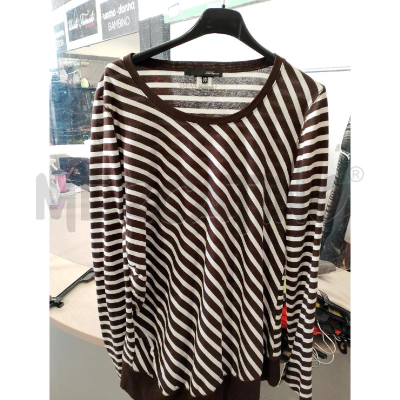 MAGLIA DONNA LES COPAINS BIANCA MARRONE RIGHE | Mercatino dell'Usato San giovanni teatino 1
