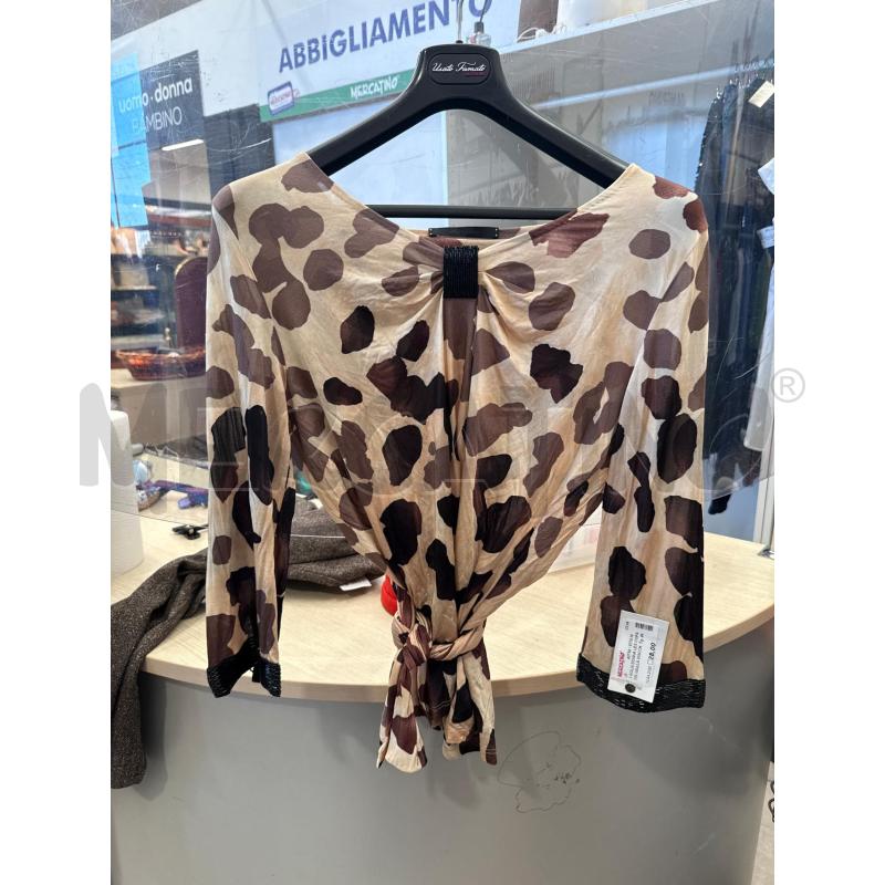 MAGLIA DONNA LES COPAINS GIALLA MACCHE MARRONI NERE  | Mercatino dell'Usato San giovanni teatino 1