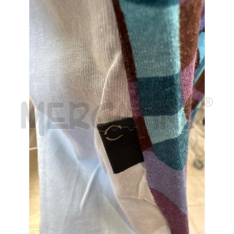 MAGLIA DONNA MANICHE AZZURRE STAMPA VIOLA BORDEAUX AZZURRA | Mercatino dell'Usato San giovanni teatino 2