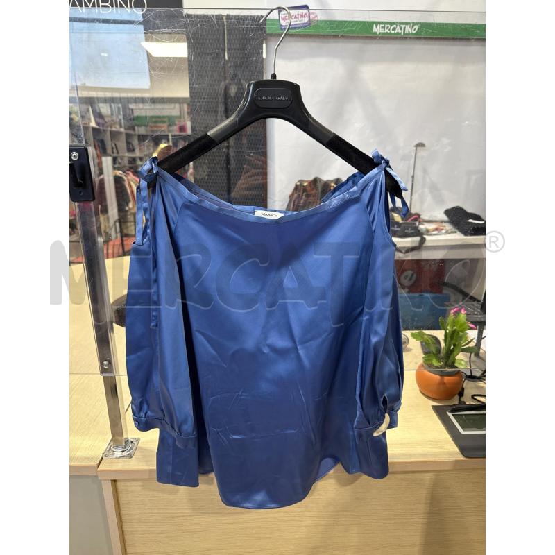 MAGLIA DONNA MAX&CO BLU LUCIDA AZZURRA  | Mercatino dell'Usato San giovanni teatino 1
