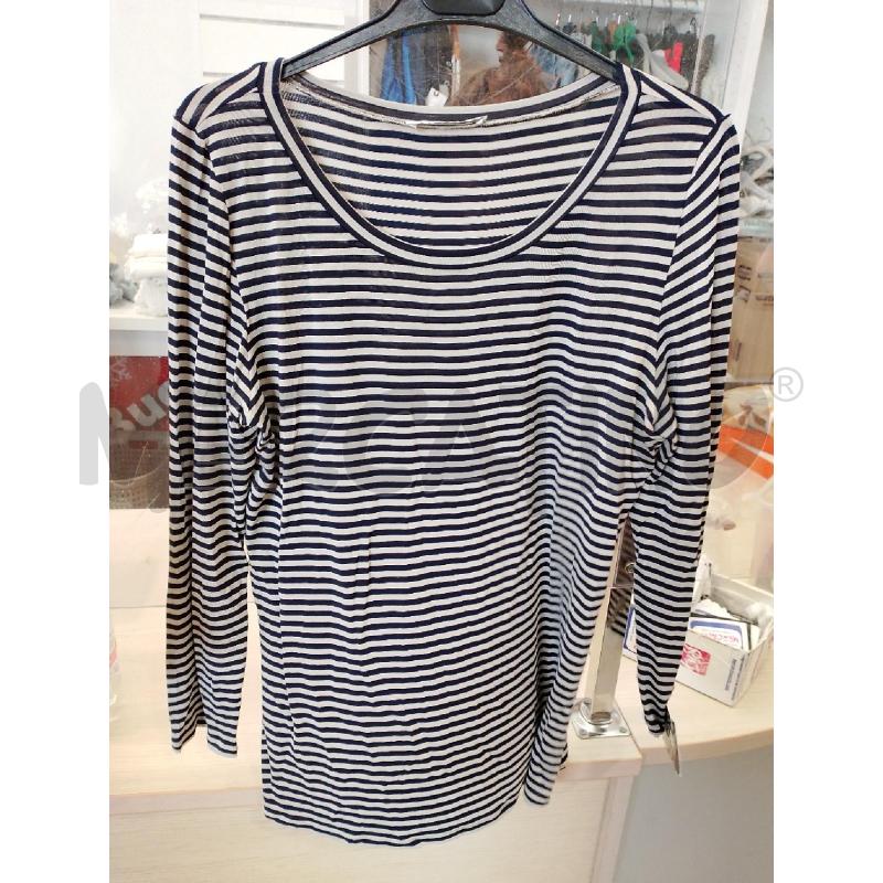 MAGLIA DONNA MAX MARA RIGHE BIANCHE BLU | Mercatino dell'Usato San giovanni teatino 1