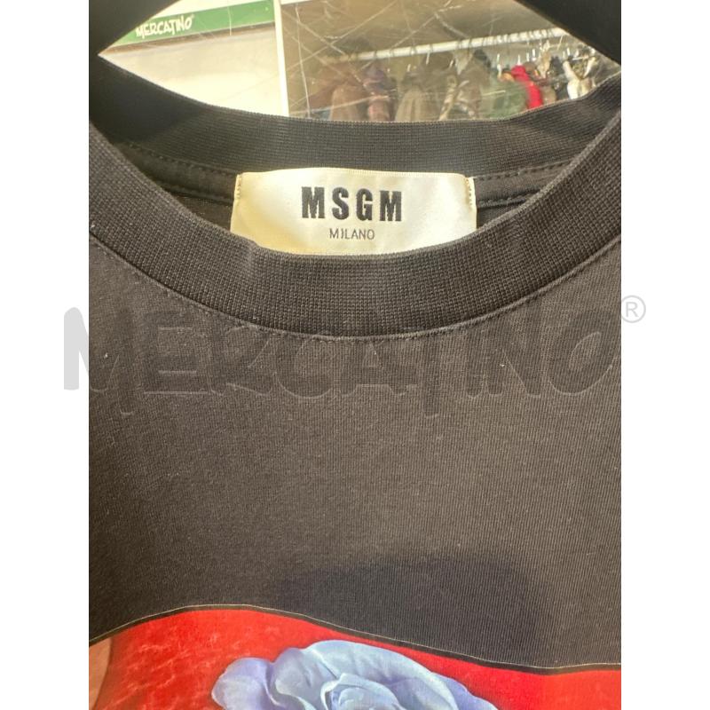 MAGLIA DONNA MSGM NERA STAMPA ROSSA ROSA BLU  | Mercatino dell'Usato San giovanni teatino 2
