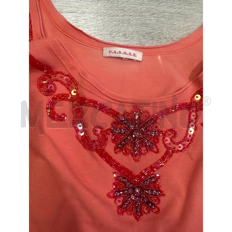 MAGLIA DONNA P.A.R.O.S.H FUCSIA PERLINE SMANICATA  | Mercatino dell'Usato San giovanni teatino 2