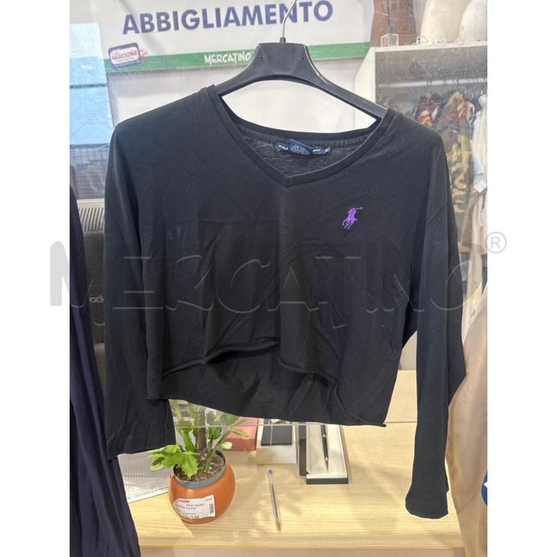MAGLIA DONNA RALPH LAUREN NERA SIMBOLO VIOLA | Mercatino dell'Usato San giovanni teatino 1