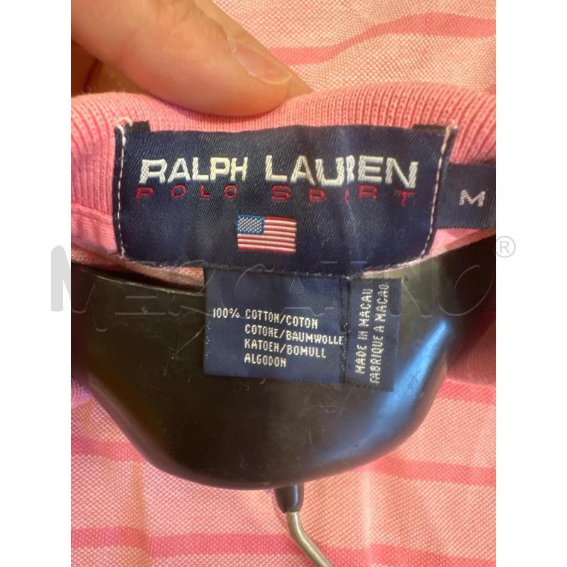 MAGLIA DONNA RALPH LAUREN SPORT ROSA RIGHE  | Mercatino dell'Usato San giovanni teatino 2