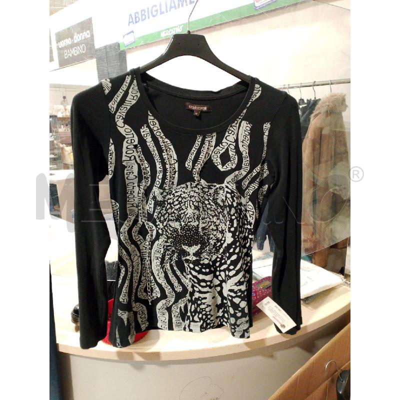 MAGLIA DONNA ROBERTO CAVALLI NERA FANTASIA  | Mercatino dell'Usato San giovanni teatino 1