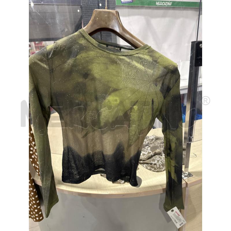 MAGLIA DONNA ROBERTO CAVALLI VERDE DETT DORATI | Mercatino dell'Usato San giovanni teatino 1