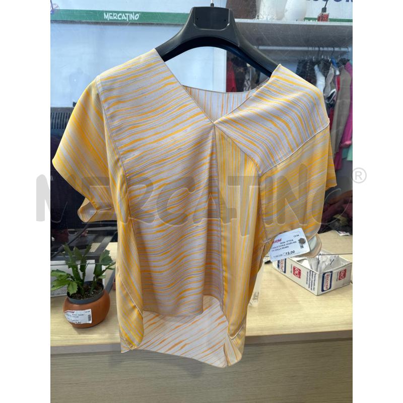 MAGLIA DONNA SMARCHIATA GIALLA RIGHINE | Mercatino dell'Usato San giovanni teatino 1