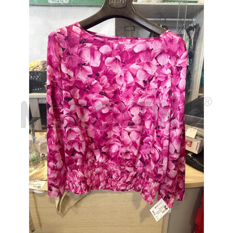 MAGLIA DONNA SMARCHIOATA FIORI ROSA | Mercatino dell'Usato San giovanni teatino 1