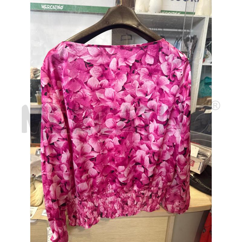 MAGLIA DONNA SMARCHIOATA FIORI ROSA | Mercatino dell'Usato San giovanni teatino 2