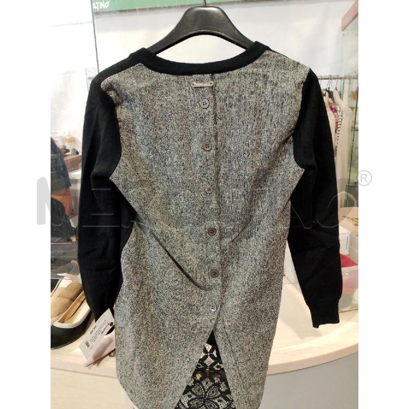 MAGLIA DONNA TWIN SET NERA RETRO GRIGIO BOTTONI | Mercatino dell'Usato San giovanni teatino 3