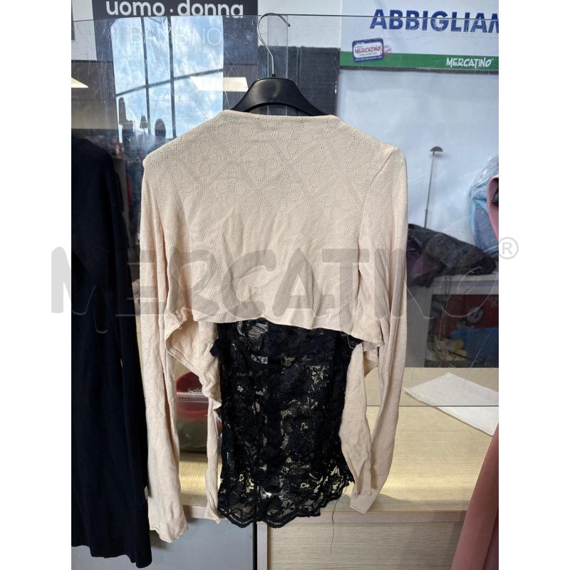 MAGLIA DONNA TWIN-SET PANNA NERO PIZZO | Mercatino dell'Usato San giovanni teatino 2