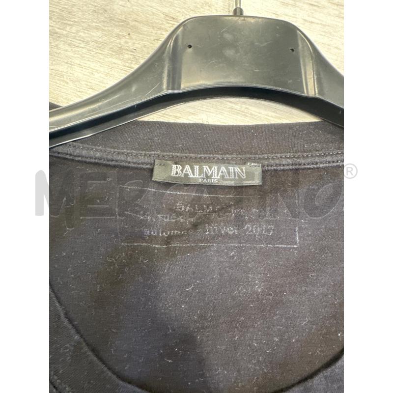 MAGLIA UOMO BALMAIN NERA STAMPA MEZZA MANICA | Mercatino dell'Usato San giovanni teatino 2