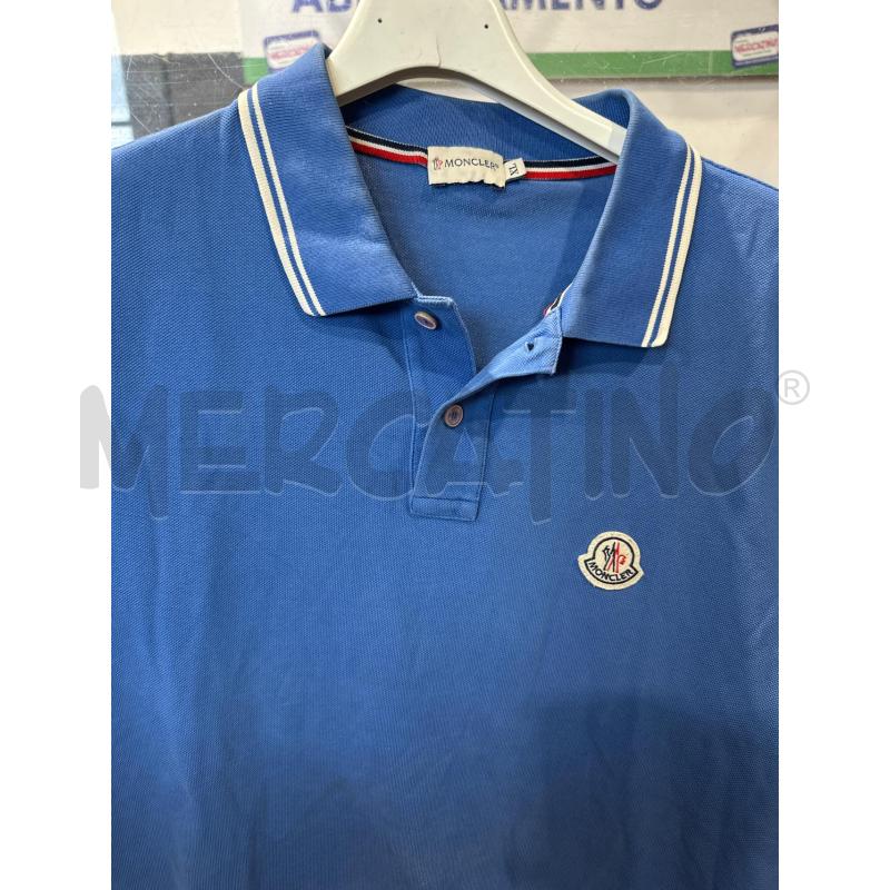 MAGLIA UOMO MONCLER CELESTE RIGHE  | Mercatino dell'Usato San giovanni teatino 4