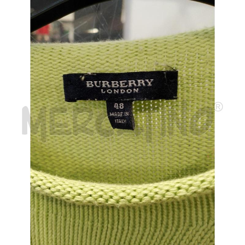 MAGLIONE UOMO BURBERRY VERDINO  | Mercatino dell'Usato San giovanni teatino 3