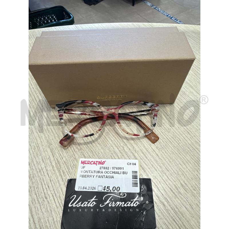 MONTATURA OCCHIALI BURBERRY FANTASIA | Mercatino dell'Usato San giovanni teatino 1