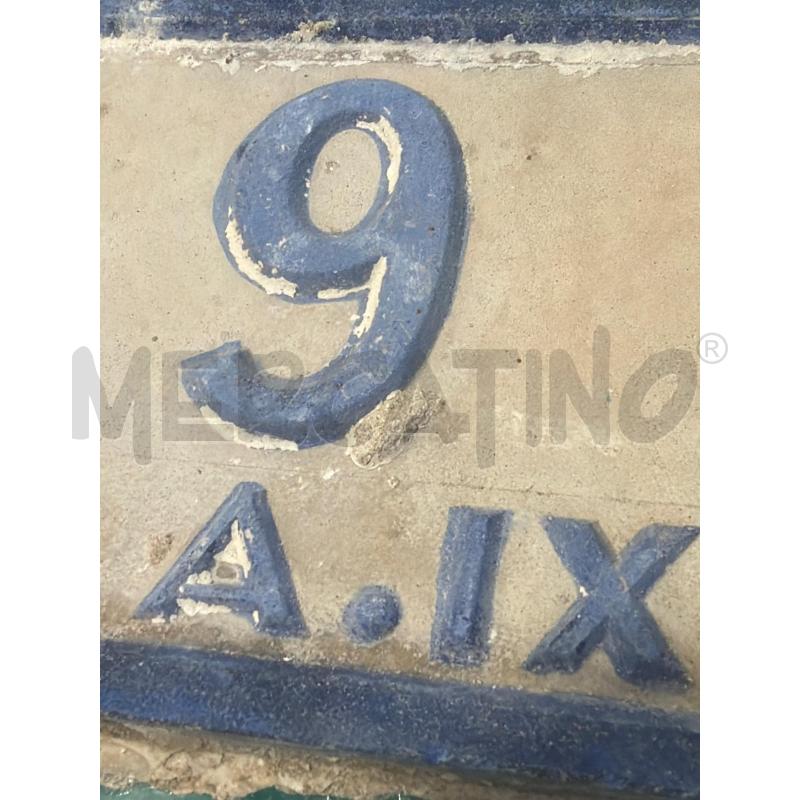 NUMERO CIVICO 1931 N.9 DA COLLEZIONE | Mercatino dell'Usato San giovanni teatino 2