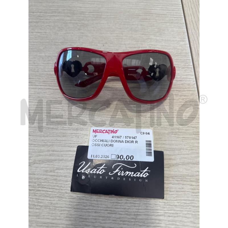 OCCHIALI DONNA DIOR ROSSI CUORI | Mercatino dell'Usato San giovanni teatino 1