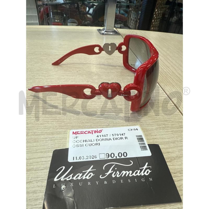 OCCHIALI DONNA DIOR ROSSI CUORI | Mercatino dell'Usato San giovanni teatino 5