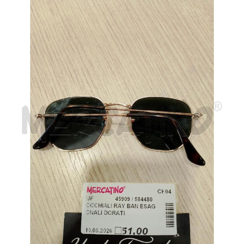 OCCHIALI RAY BAN ESAGONALI DORATI | Mercatino dell'Usato San giovanni teatino 2