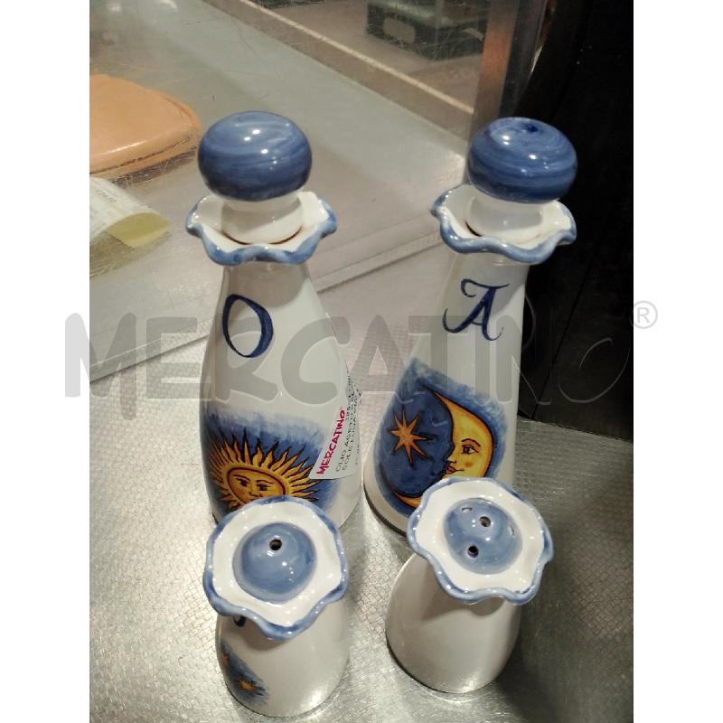 OLIO ACETO SALE PEPE SOLE LUNA BIANCHI AZZURRI | Mercatino dell'Usato San giovanni teatino 1