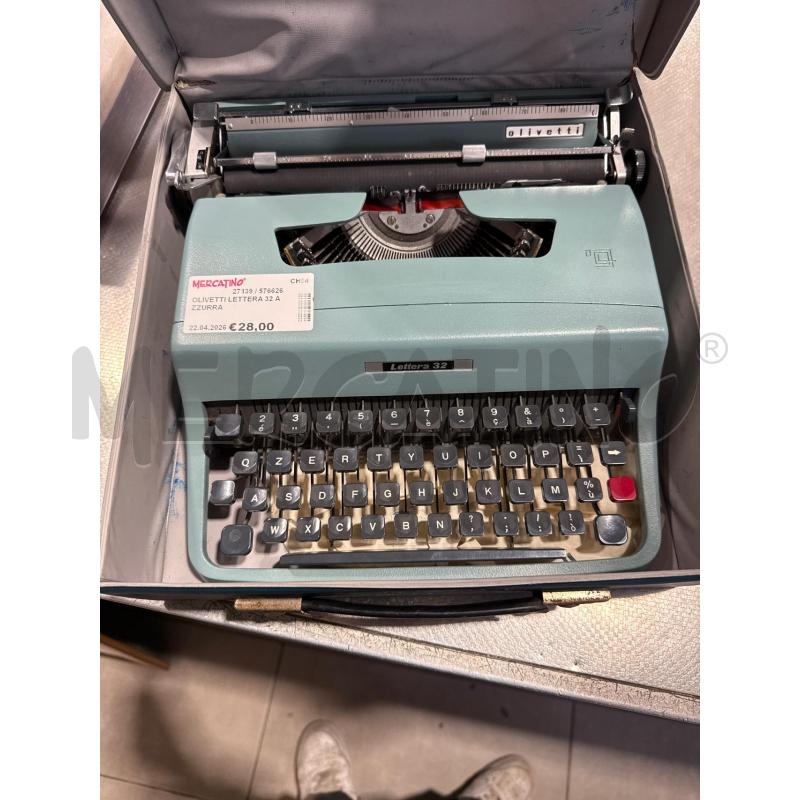 OLIVETTI LETTERA 32 AZZURRA | Mercatino dell'Usato San giovanni teatino 1