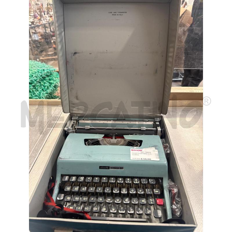 OLIVETTI LETTERA 32 AZZURRA | Mercatino dell'Usato San giovanni teatino 1