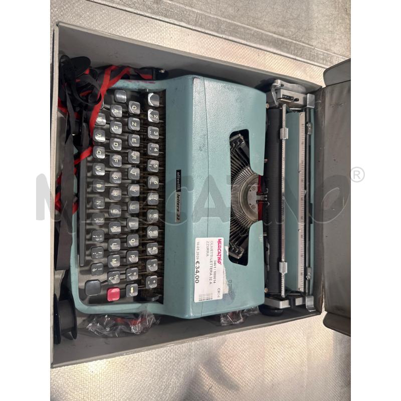 OLIVETTI LETTERA 32 AZZURRA | Mercatino dell'Usato San giovanni teatino 2