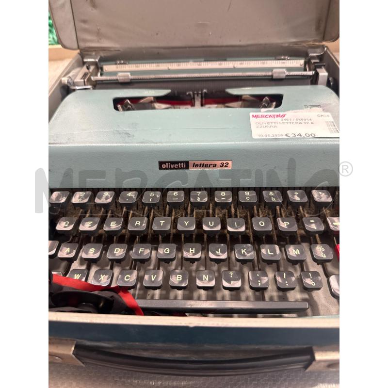 OLIVETTI LETTERA 32 AZZURRA | Mercatino dell'Usato San giovanni teatino 3