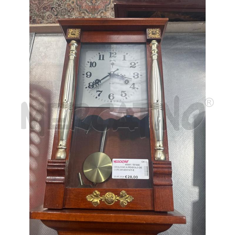 OROLOGIO A PENDOLO DECORI ARGENTATI E DORATI | Mercatino dell'Usato San giovanni teatino 1