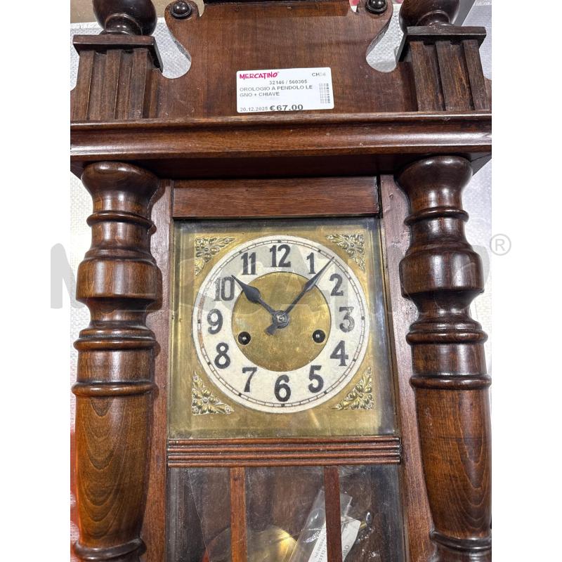 OROLOGIO A PENDOLO LEGNO + CHIAVE | Mercatino dell'Usato San giovanni teatino 2
