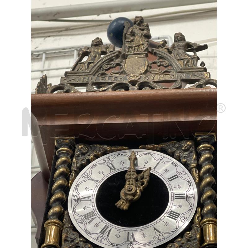 OROLOGIO A PENDOLO OLANDESE 2 PESI LEGNO E OTTONE | Mercatino dell'Usato San giovanni teatino 3