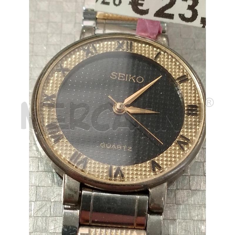 OROLOGIO DA POLSO SEIKO QUADRANTE NERO E ORO | Mercatino dell'Usato San giovanni teatino 2