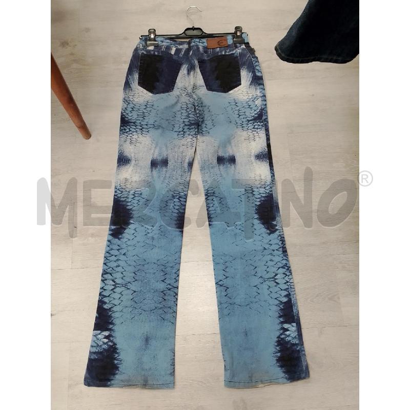 PANTALONE DONNA JUST CAVALLI BLU FANTASIA TG 44 | Mercatino dell'Usato San giovanni teatino 2
