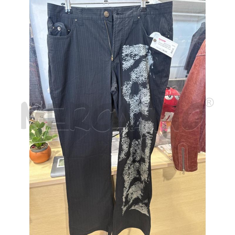 PANTALONE DONNA JUST CAVALLI NERO FANTASIA | Mercatino dell'Usato San giovanni teatino 1
