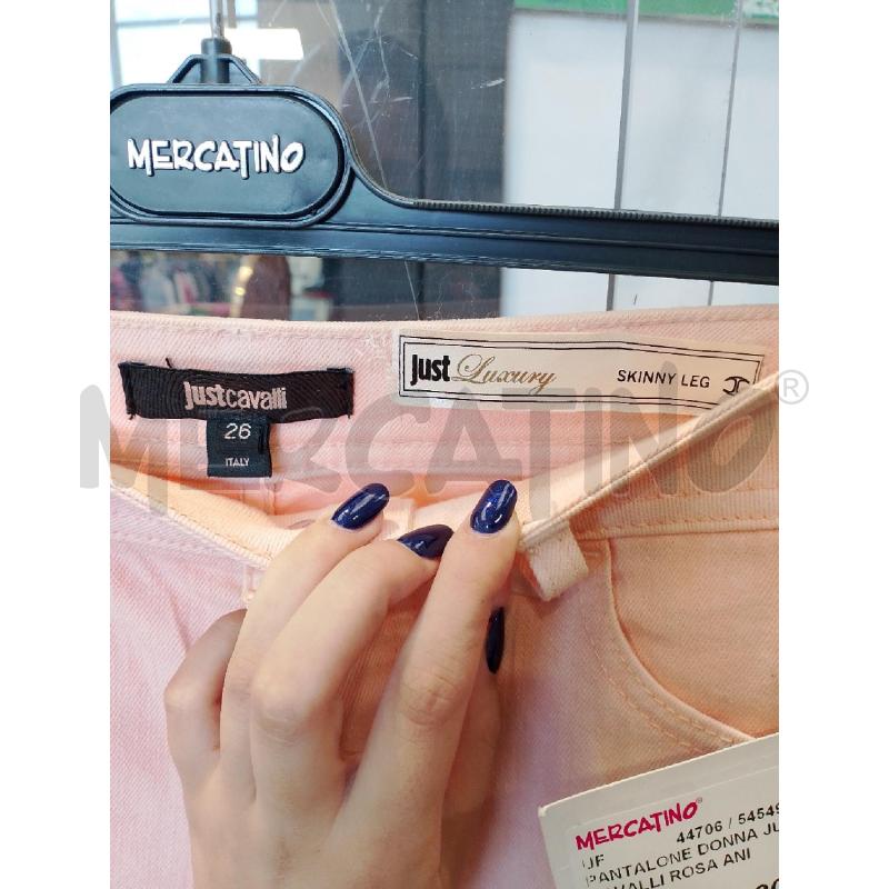 PANTALONE DONNA JUST CAVALLI ROSA ANIMALIER TG 40 | Mercatino dell'Usato San giovanni teatino 2