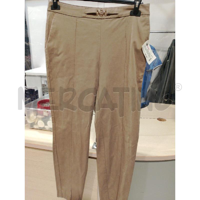PANTALONE DONNA OLTRE BEIGE DETT DORATO STRASS  | Mercatino dell'Usato San giovanni teatino 1