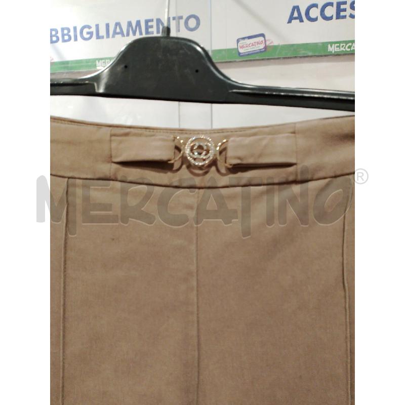 PANTALONE DONNA OLTRE BEIGE DETT DORATO STRASS  | Mercatino dell'Usato San giovanni teatino 2
