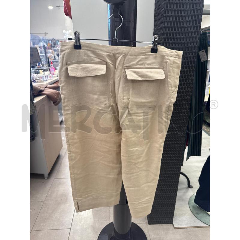 PANTALONE DONNA TOP WOMAN BEIGE LINO | Mercatino dell'Usato San giovanni teatino 2