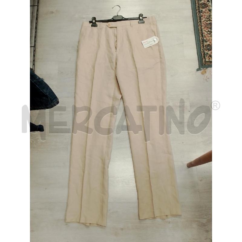 PANTALONE UOMO ANDREA BUGATTI PURO LINO BEIGE  | Mercatino dell'Usato San giovanni teatino 1