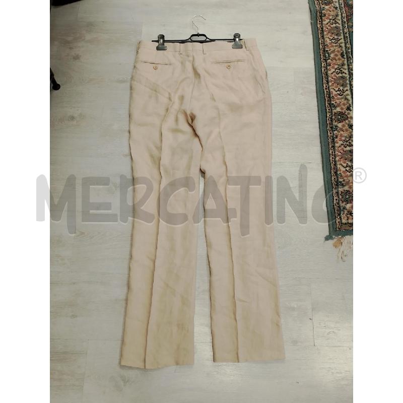 PANTALONE UOMO ANDREA BUGATTI PURO LINO BEIGE  | Mercatino dell'Usato San giovanni teatino 2