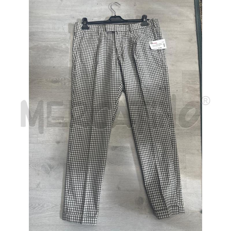 PANTALONE UOMO B SETTECENTO BIANCO MARRONE QUADRETTI | Mercatino dell'Usato San giovanni teatino 1