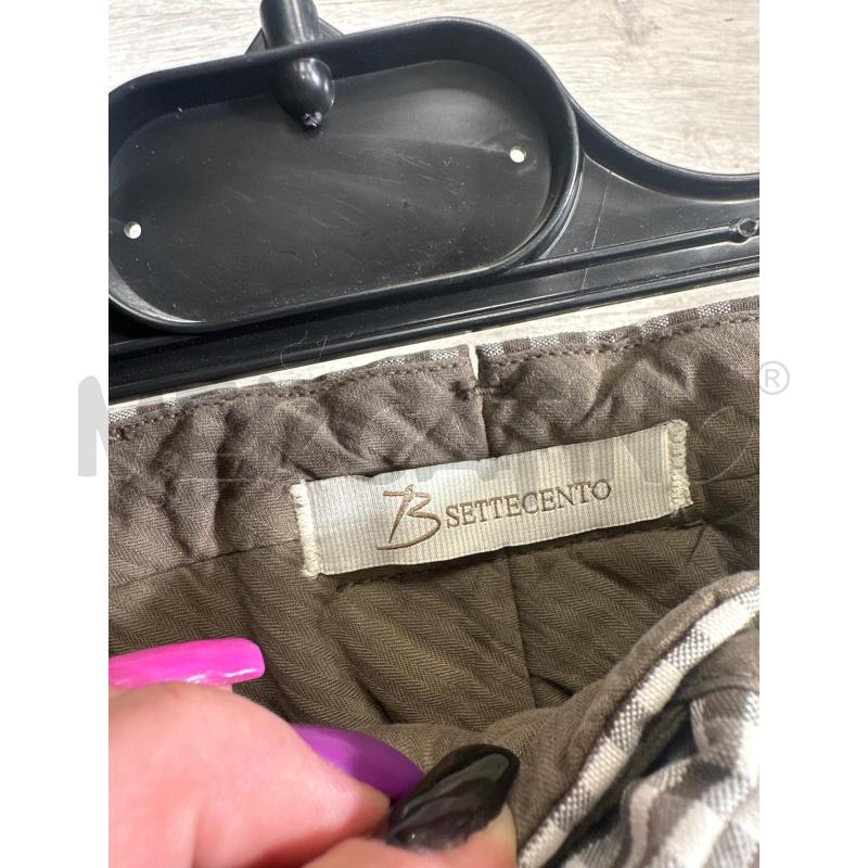 PANTALONE UOMO B SETTECENTO BIANCO MARRONE QUADRETTI | Mercatino dell'Usato San giovanni teatino 2