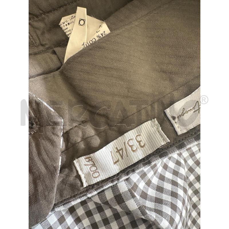 PANTALONE UOMO B SETTECENTO BIANCO MARRONE QUADRETTI | Mercatino dell'Usato San giovanni teatino 3