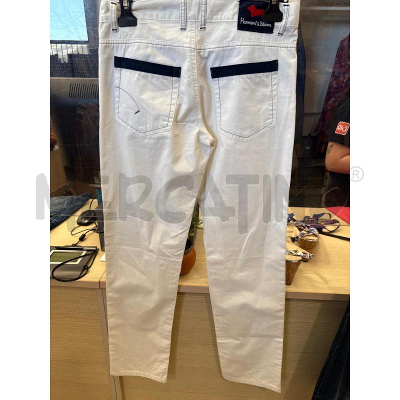 PANTALONE UOMO HARMONT&BLAINE BIANCO CUCITURE TASCHE BLU  | Mercatino dell'Usato San giovanni teatino 2