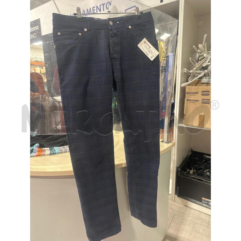 PANTALONE UOMO JACOB COHEN BLU QUADRETTATO | Mercatino dell'Usato San giovanni teatino 1