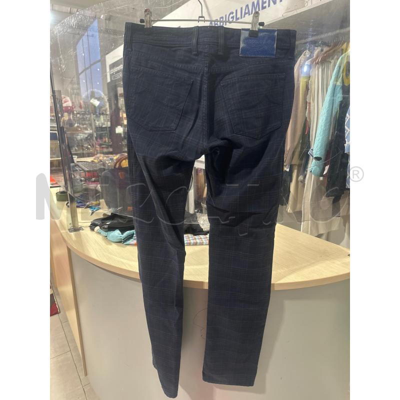 PANTALONE UOMO JACOB COHEN BLU QUADRETTATO | Mercatino dell'Usato San giovanni teatino 3