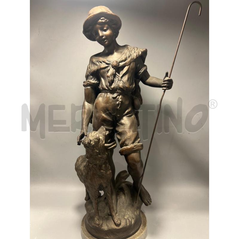 PASTORELLO H.F.MOREAU H.47CM METALLO  | Mercatino dell'Usato San giovanni teatino 1