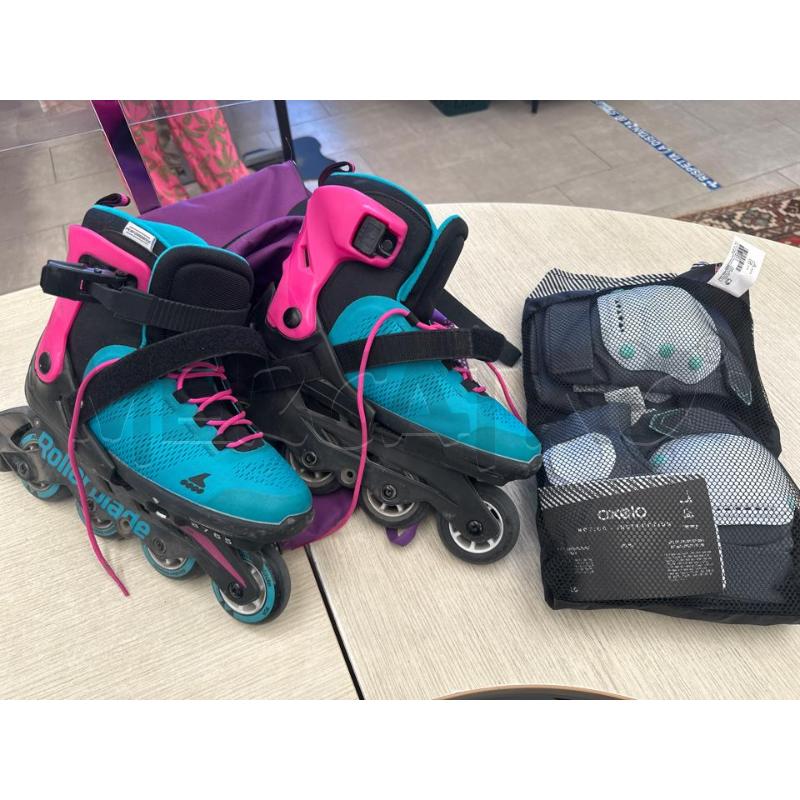 PATTINI IN LINEA ROLLERBLADE CON PROTEZIONI | Mercatino dell'Usato San giovanni teatino 1