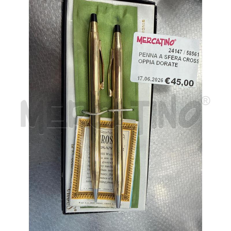 PENNA A SFERA CROSS COPPIA DORATE | Mercatino dell'Usato San giovanni teatino 1
